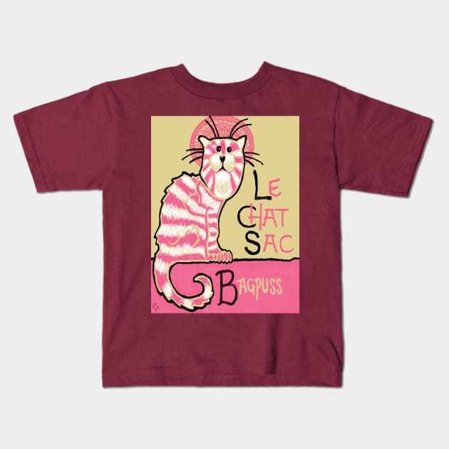 Le Chat Sac Kids T-Shirt by SlideRulesYou